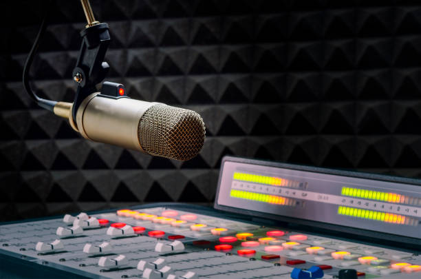istock Professional microphone and sound mixer 1393745227