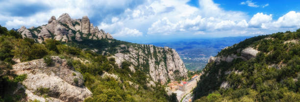 istock scenic mountain view to the famous Montserrat Monastery 1393750475