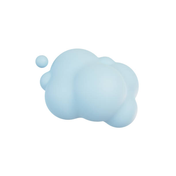 istock fluffy clouds in the sky. 3D illustration. 1393750726