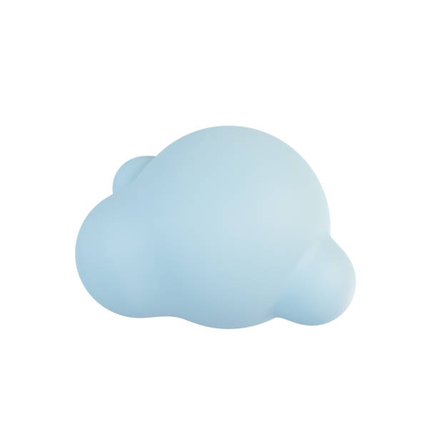 istock fluffy clouds in the sky. 3D illustration. 1393750728