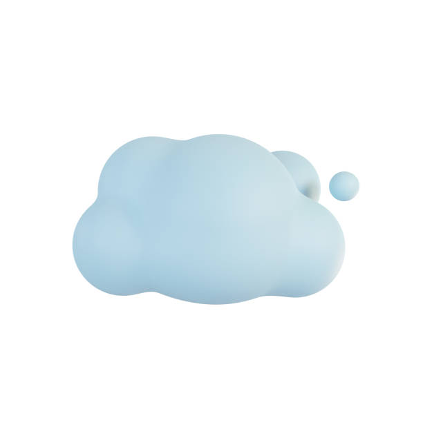 istock fluffy clouds in the sky. 3D illustration. 1393750729
