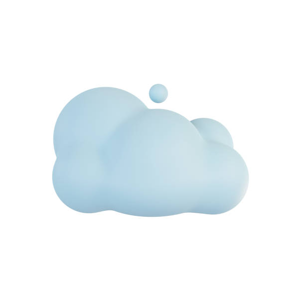 istock fluffy clouds in the sky. 3D illustration. 1393750750