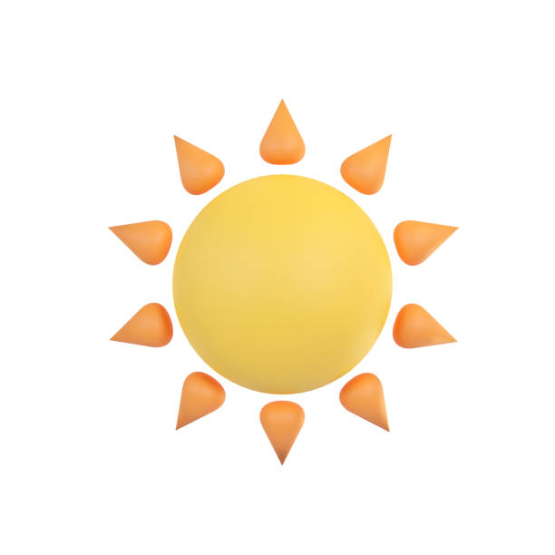 istock morning circle sun radiating orange light around. 3D illustration. 1393750755