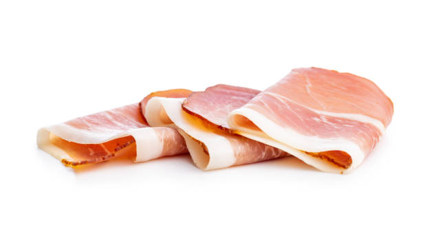 istock Sliced schwarzwald ham. Dried prosciutto ham. 1393751208