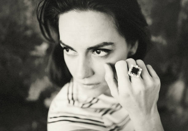 istock The young woman with the precious old ring. 1393754581