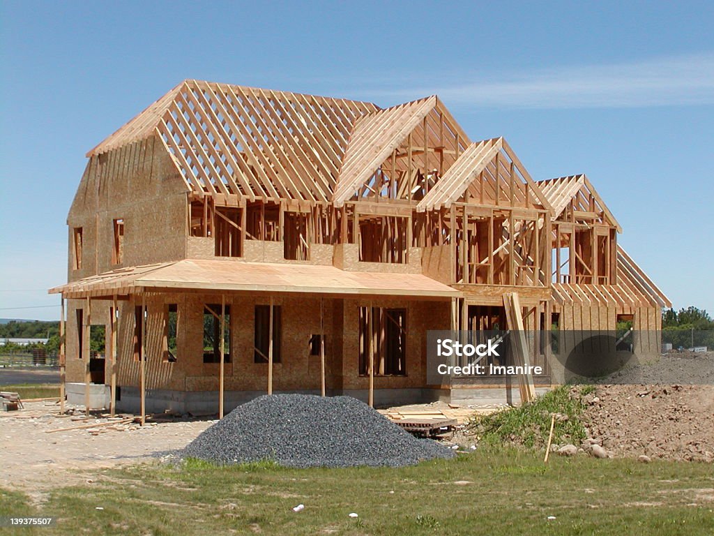 Haus im Bau - Lizenzfrei Balkengerüst Stock-Foto