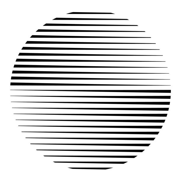Stripes forming circle vector art illustration
