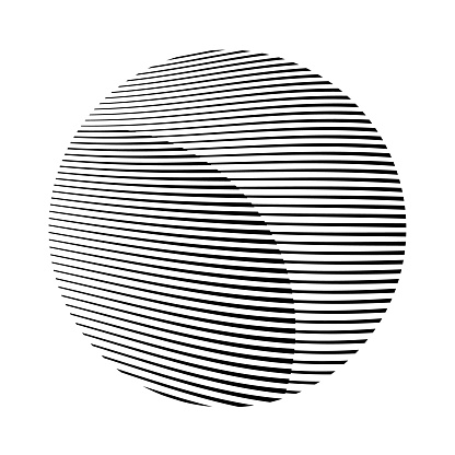 Dual abstract striped circle planet