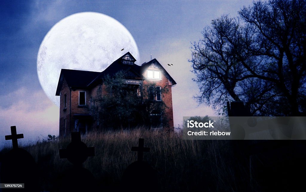 All Hallows Eve A Halloween Haunting. Autumn Stock Photo