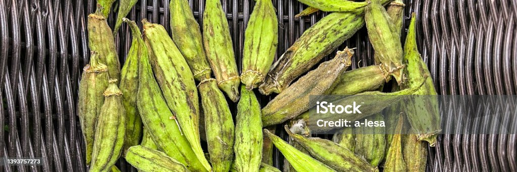 okra fruit gombo vrac healthy meal food snack copy space food background rustic top view veggie vegan or vegetarian okra fruit gombo vrac healthy meal food snack copy space food background rustic top view Backgrounds Stock Photo