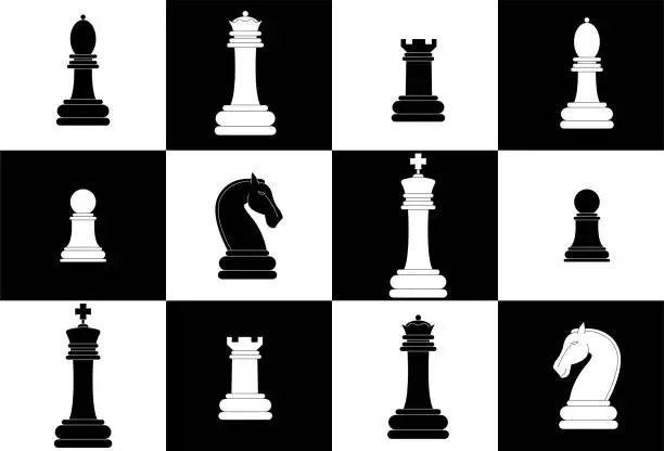 Vector illustration of International chess