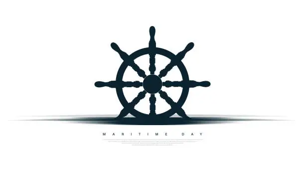 Vector illustration of National maritime day in USA. World Maritime Day.