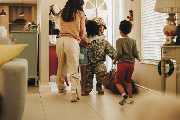 istock Joyful military homecoming 1393761724