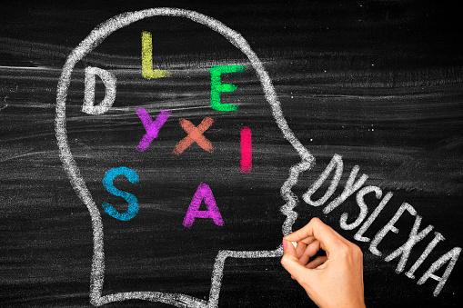 Dyslexia text concept