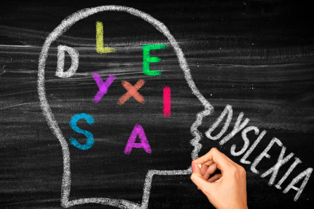 Dyslexia concept stock photo