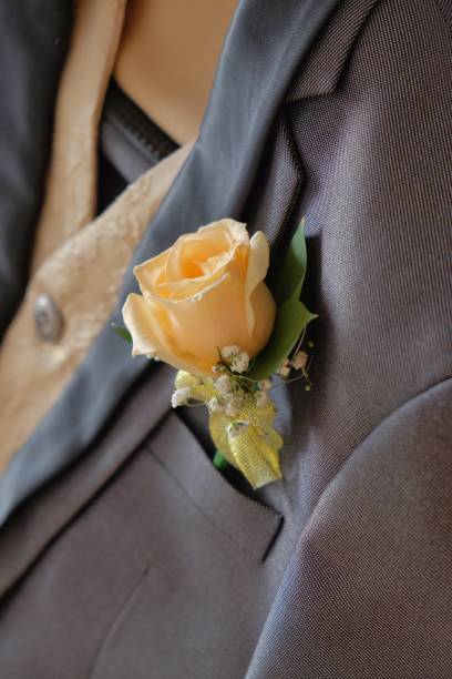 istock A corsage on a bridegroom's suit 1393763378