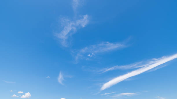 istock Panoramic view of clear blue sky and clouds, clouds with background. 1393765711