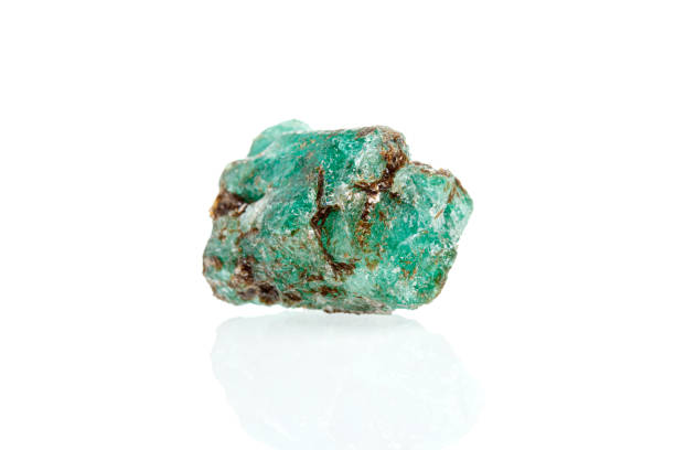 istock macro mineral stone emerald on a white background 1393766931