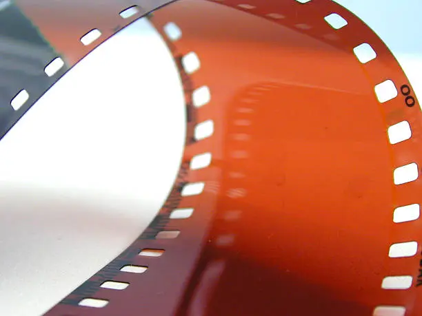 closeup of a strip of 35mm film