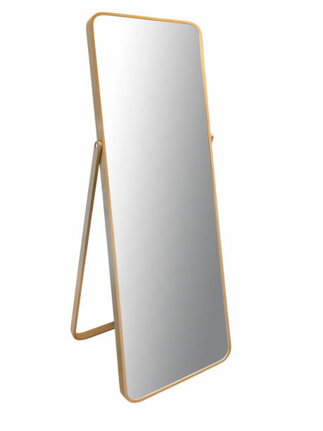 Full length mirror isolated on the white background (Clipping Path)
