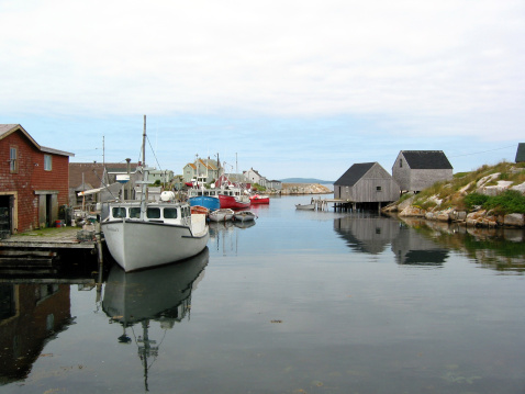 A tranquil morning at Peggy's Cove Harbour, Nova Scotia. 