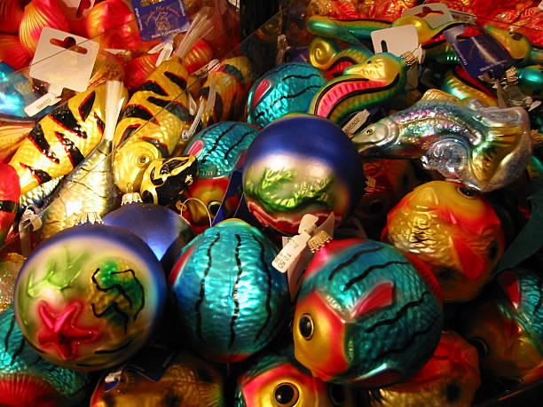 Colorful Christmas Ornaments stock photo