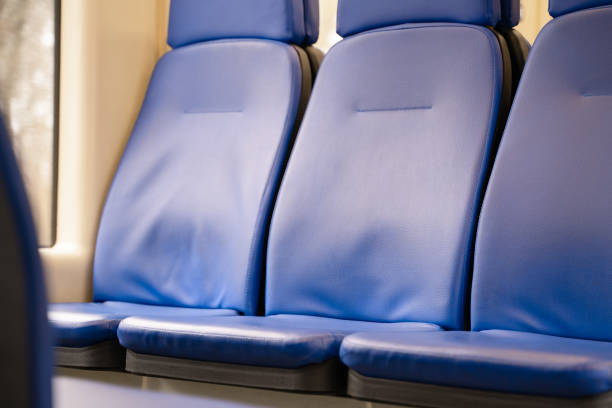 istock High speed train seats. blue color. close-up. 1393770669