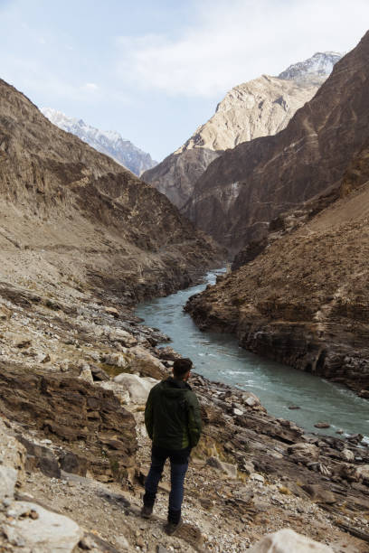istock The man looking at the Indus River in mountains 1393773850