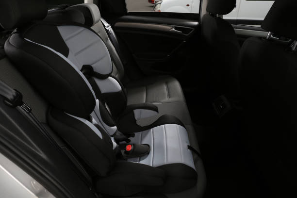 istock Empty modern child safety seat in car 1393779992