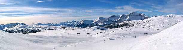 Canadian Rockies Mountain Panoramic stock photo