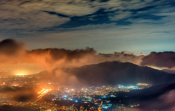 istock New Territories city lights late at night. 1393781815