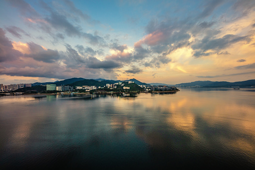 Sunset at the Hong Kong Science Park and Chinese University of Hong Kong