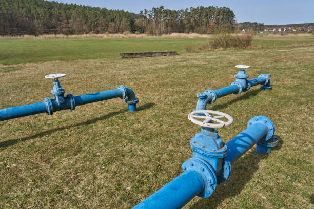Ground water pump system stock photo