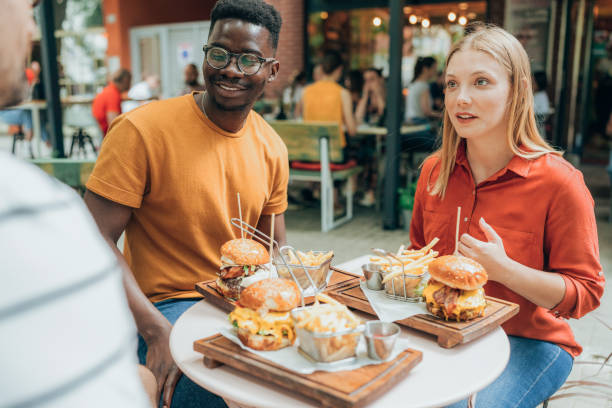 istock Friends and fast food 1393782079