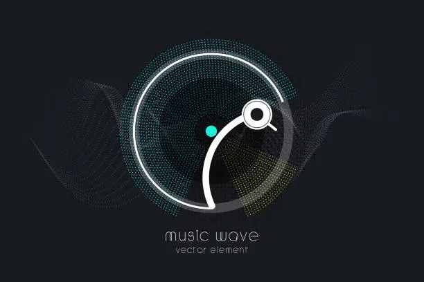 Vector illustration of Music equalizer dotted design