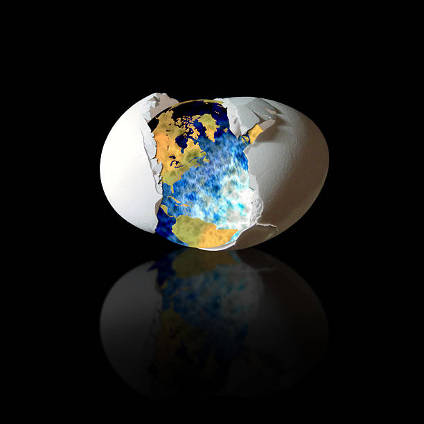 Earth hatches stock photo