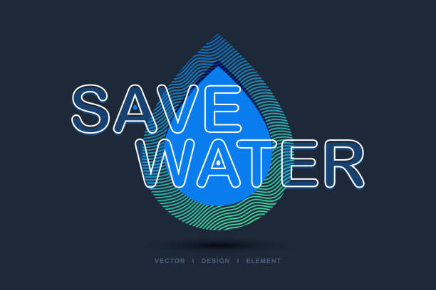sparen wasserkonzept - sustainable resources water conservation water faucet stock-grafiken, -clipart, -cartoons und -symbole