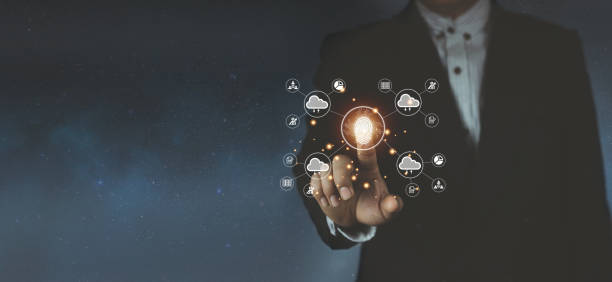 istock Digital Change Management, Internet of Things, Bigdata, New Technologies and Business Process Strategies, Operations Automation, Customer Service Management, Cloud Computing, Intelligent Industry. 1393785917