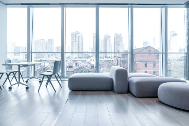 istock Interior of modern office lobby 1393786577