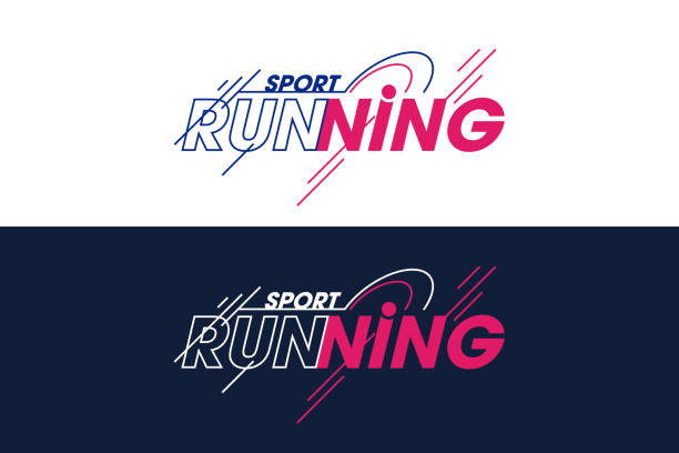 illustrations, cliparts, dessins animés et icônes de icône de course sportive - marathon running jogging competition