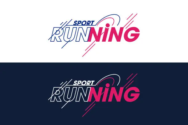 Vector illustration of sport running icon