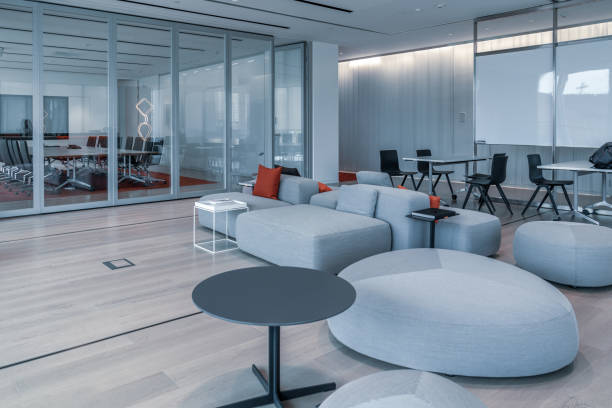 istock Interior of modern office lobby 1393787107