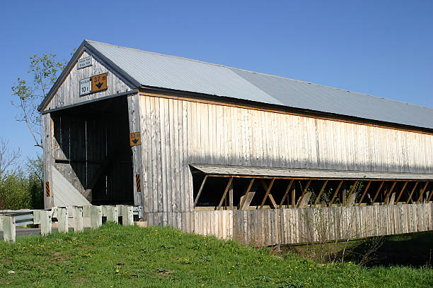 Rustic Wooden Covered Bridge with side vents