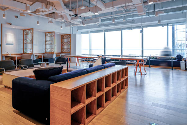 istock Interior of modern office lobby 1393788415