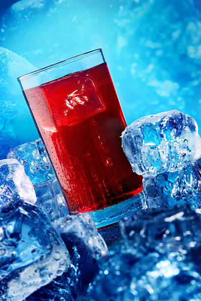 Icy Drink red hot stock photo