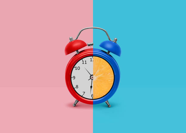 istock Concept photo with morning alarm. 1393793995