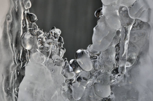 istock Transparent ice near the small Plakun waterfall 1393796362