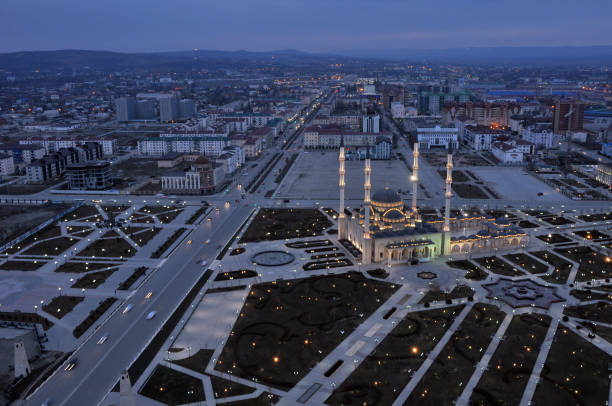 istock Evening panorama of Grozny 1393796651