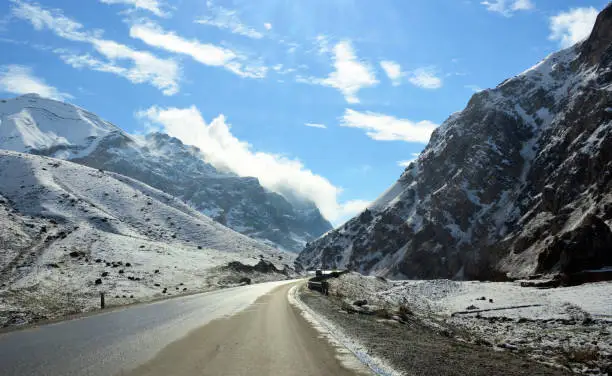 Photo of Chashma-e-Khord gorge - AH76 road along the Khulm river, Khulm district, Balkh province, Afghanistan
