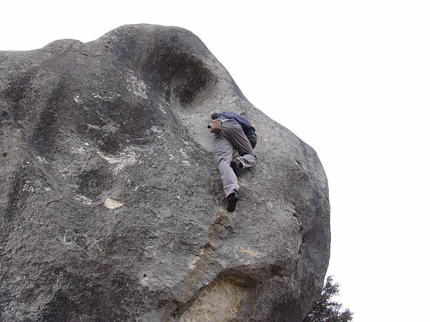 Boulder Climbing stock photo